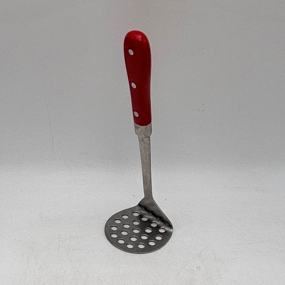 The Pioneer Woman Potato Masher Kitchen Tool Red Stainless Steel Riveted